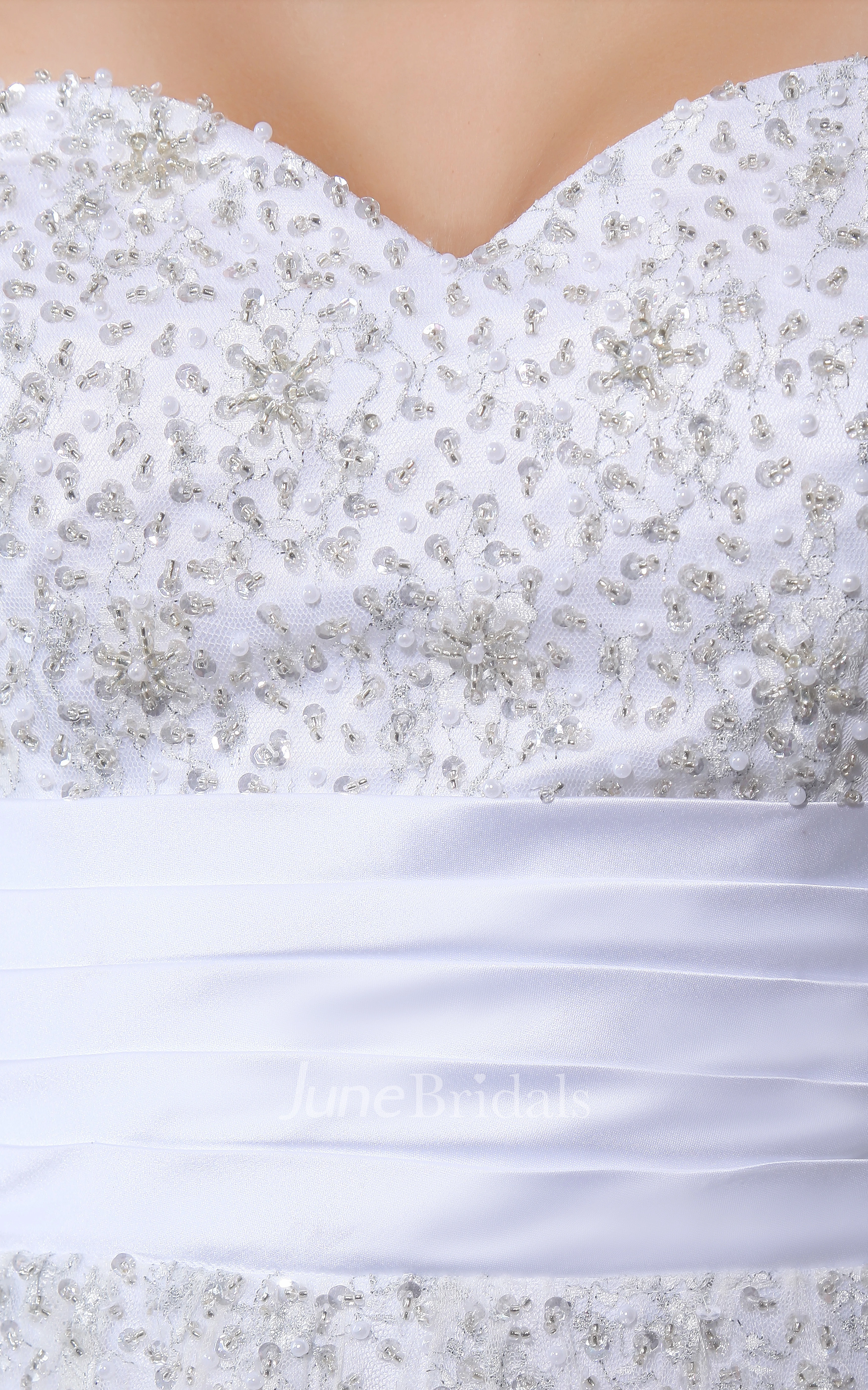 Chic Sweetheart A-Line Dress With Beading and Flower