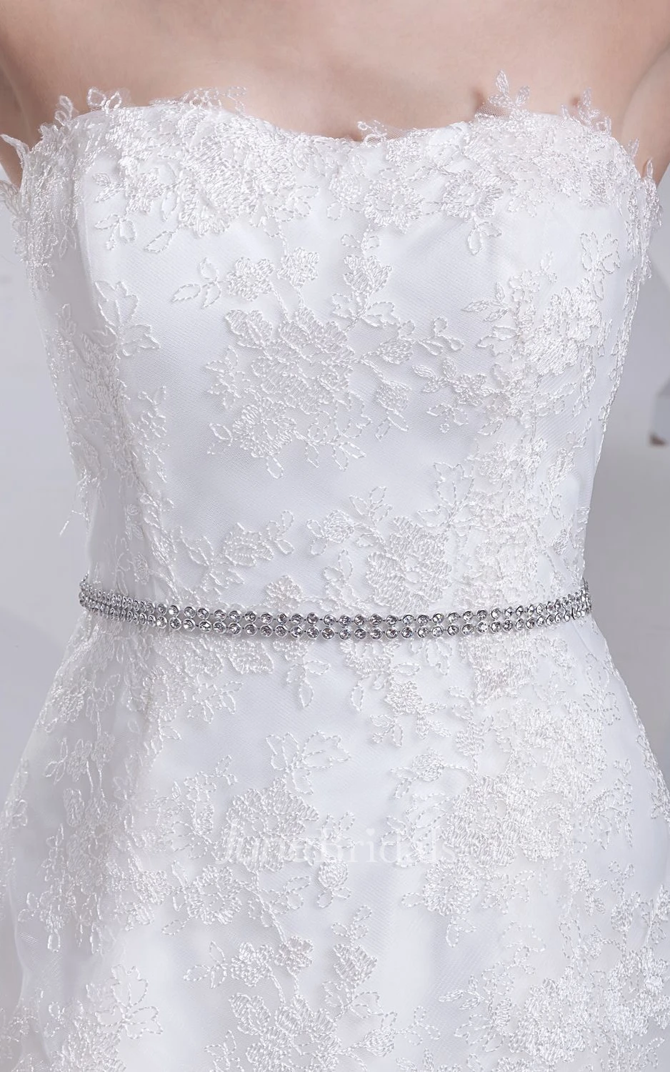 Sweetheart Appliqued A-Line Dress With Beading and Corset Back