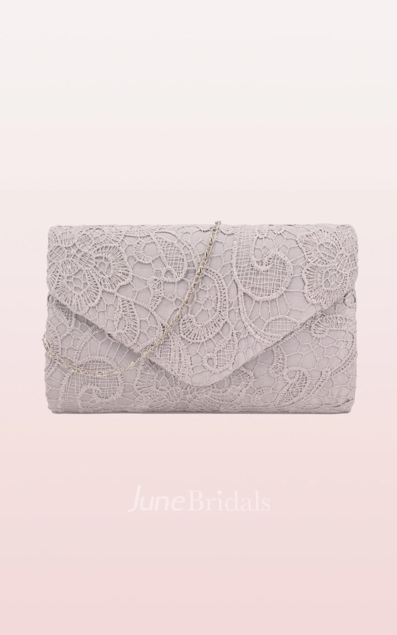 Lace Clutch with Flower
