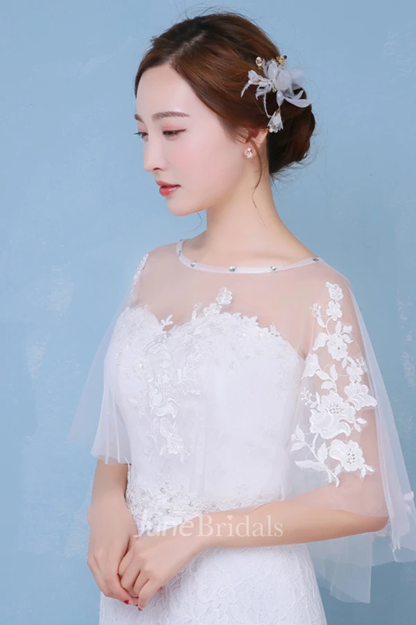 New Sweet Lace Round Neck Cape Shawl