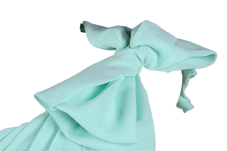 One-shoulder Chiffon A-line Gown With Bow