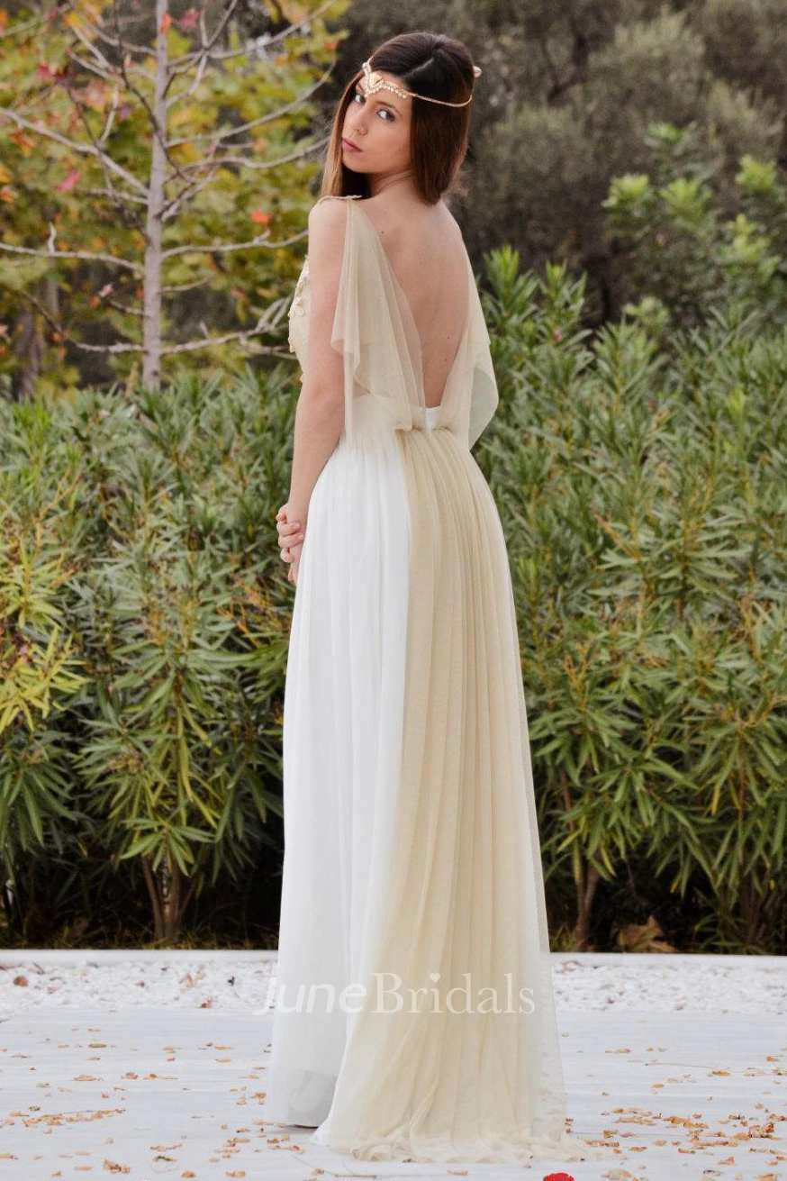 Chiffon Tulle Satin Lace Wedding Dress