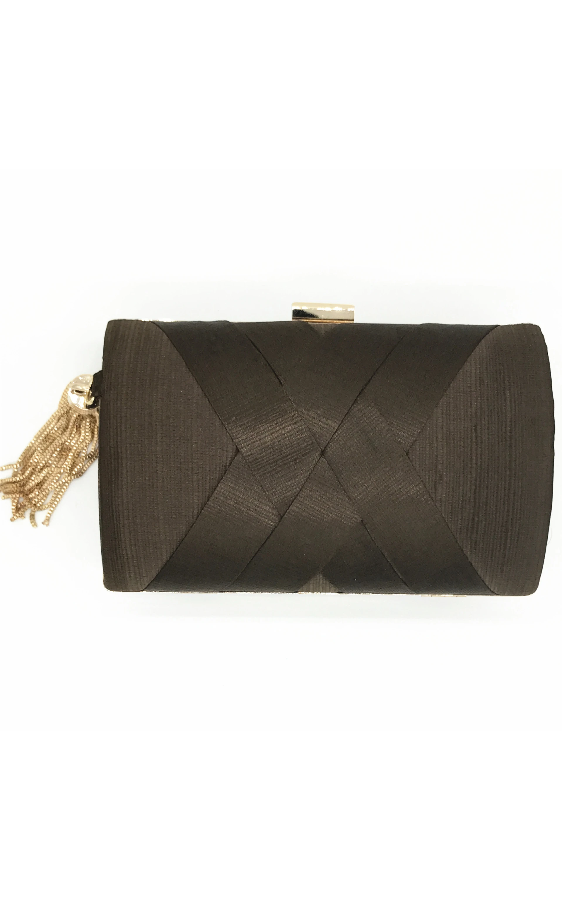 Woven Satin Clutch