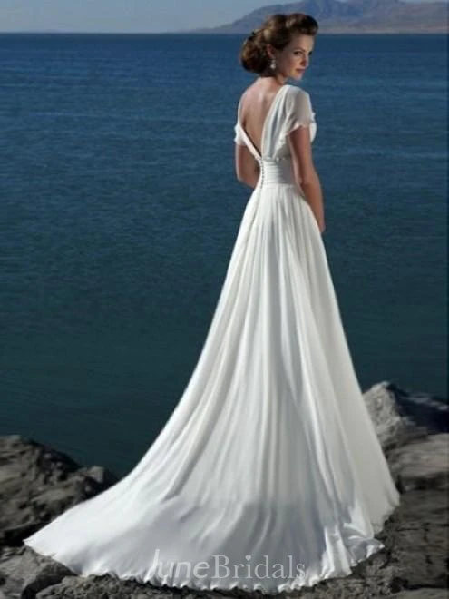 Beach Wedding Bride Dresses Mother of the Mock Turtleneck