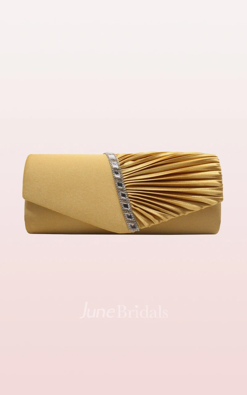 Rhinestone Satin Clutch