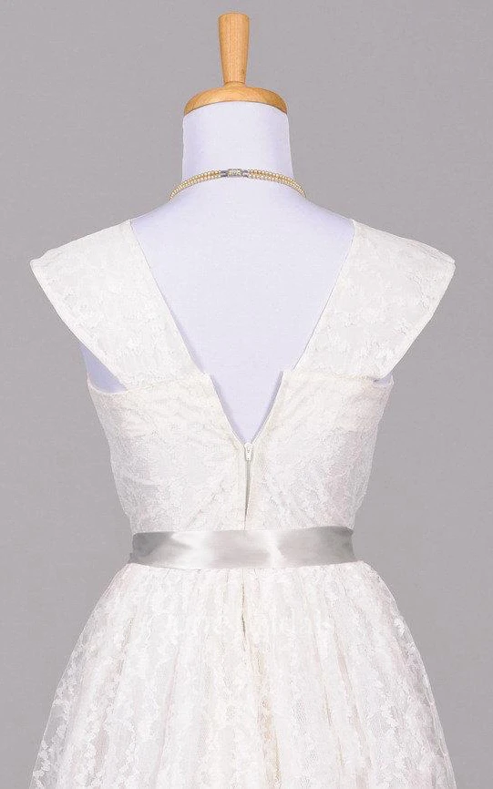 1950 Lace Embroidered Vintage Wedding Dress