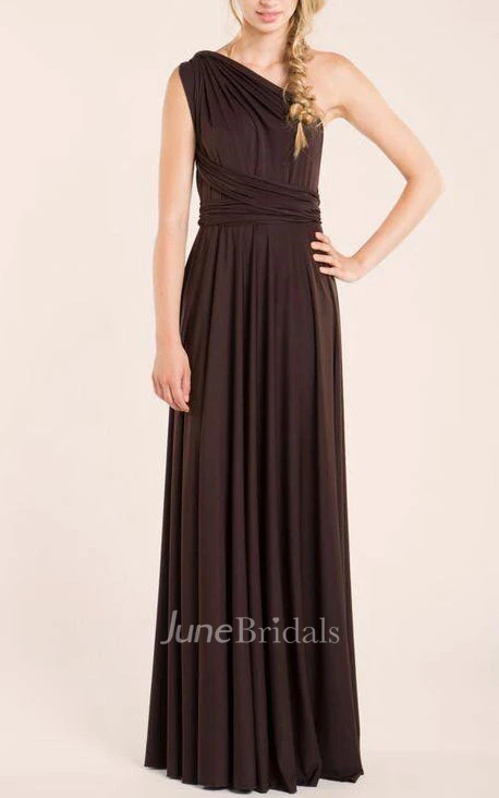 Chocolate Brown Long Infinity Bridesmaid Dress