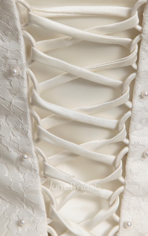 A-Line Sweetheart Sleeveless Princess Ball Gown With Bow And Corset Back