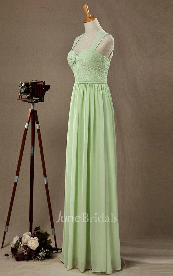 Keyhole Sage Bridesmaid Dress