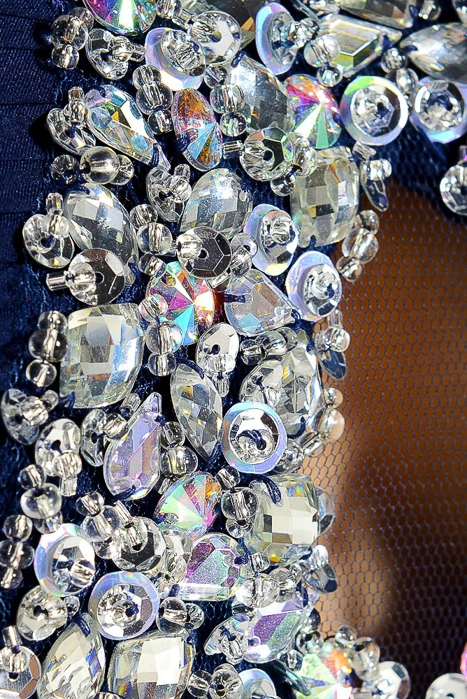 Sleeveless Beaded Strapped Chiffon Prom Dress With Ruching