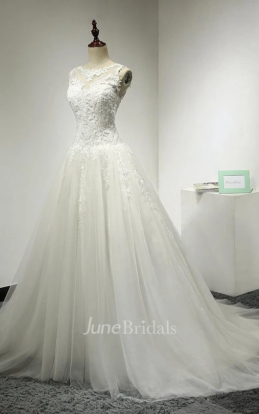 Ballgown Wedding With Dropped Waist The Amoreena Dress - June Bridals