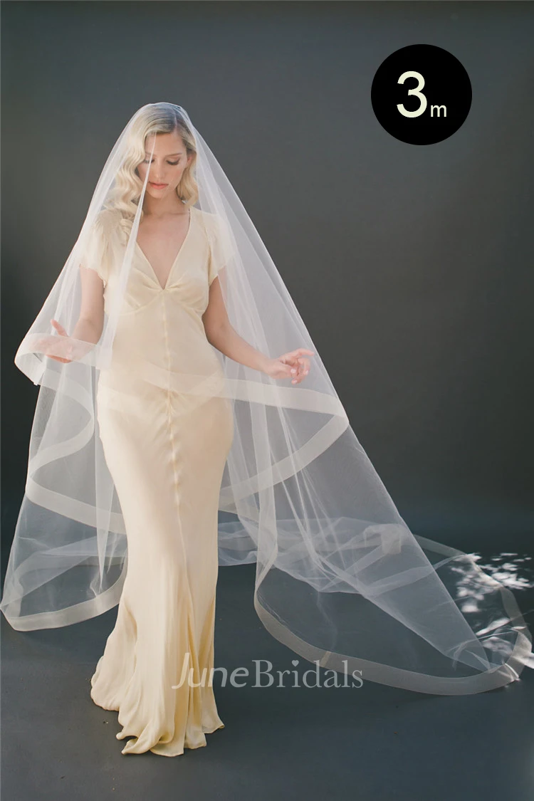 Simple Elbow Length Soft Tulle Wedding Veil