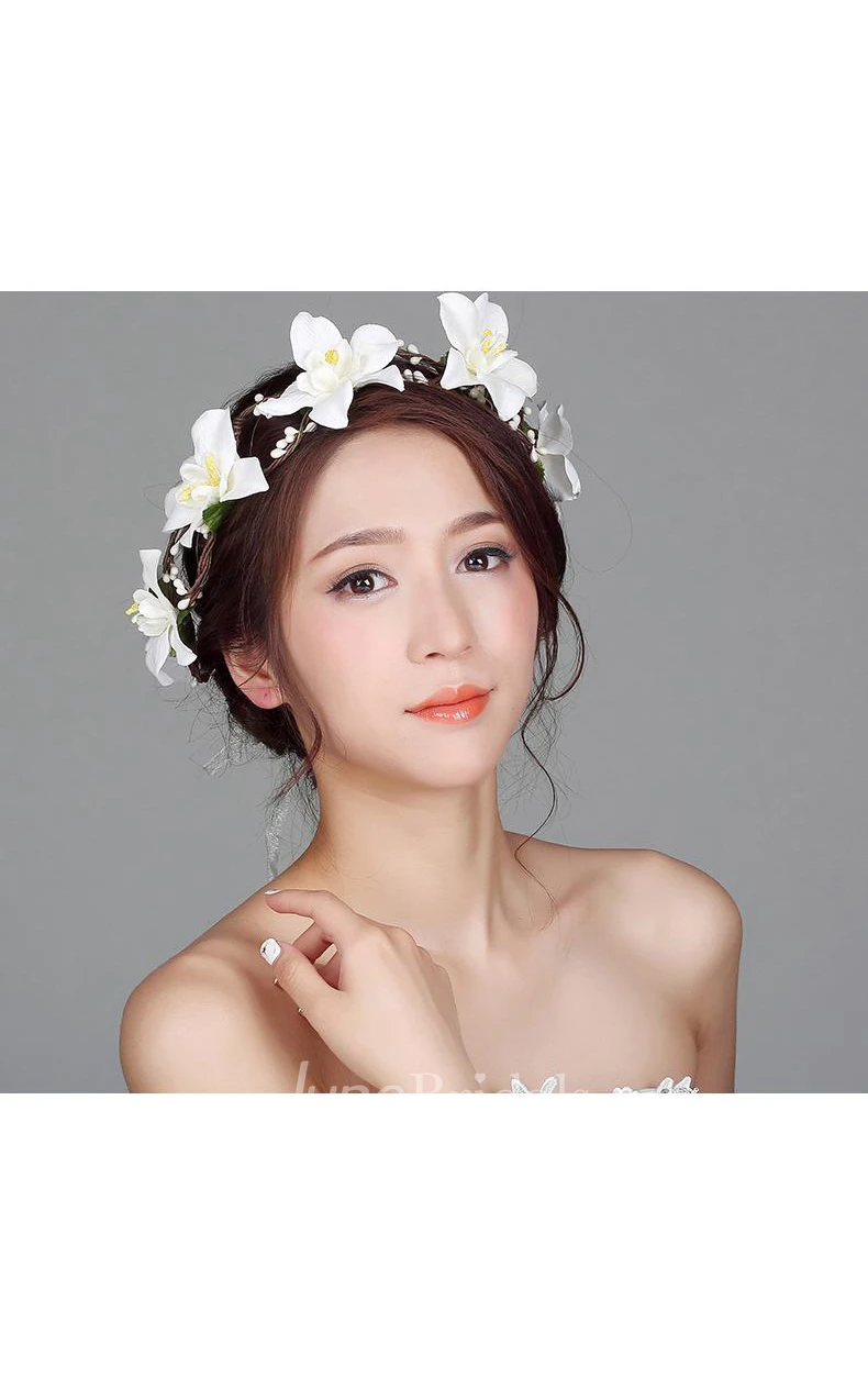 Flower Fairy Korean Flower Headdress Bride Wreath Heart Of The Female Flower Hair Wedding Holiday Jewelry