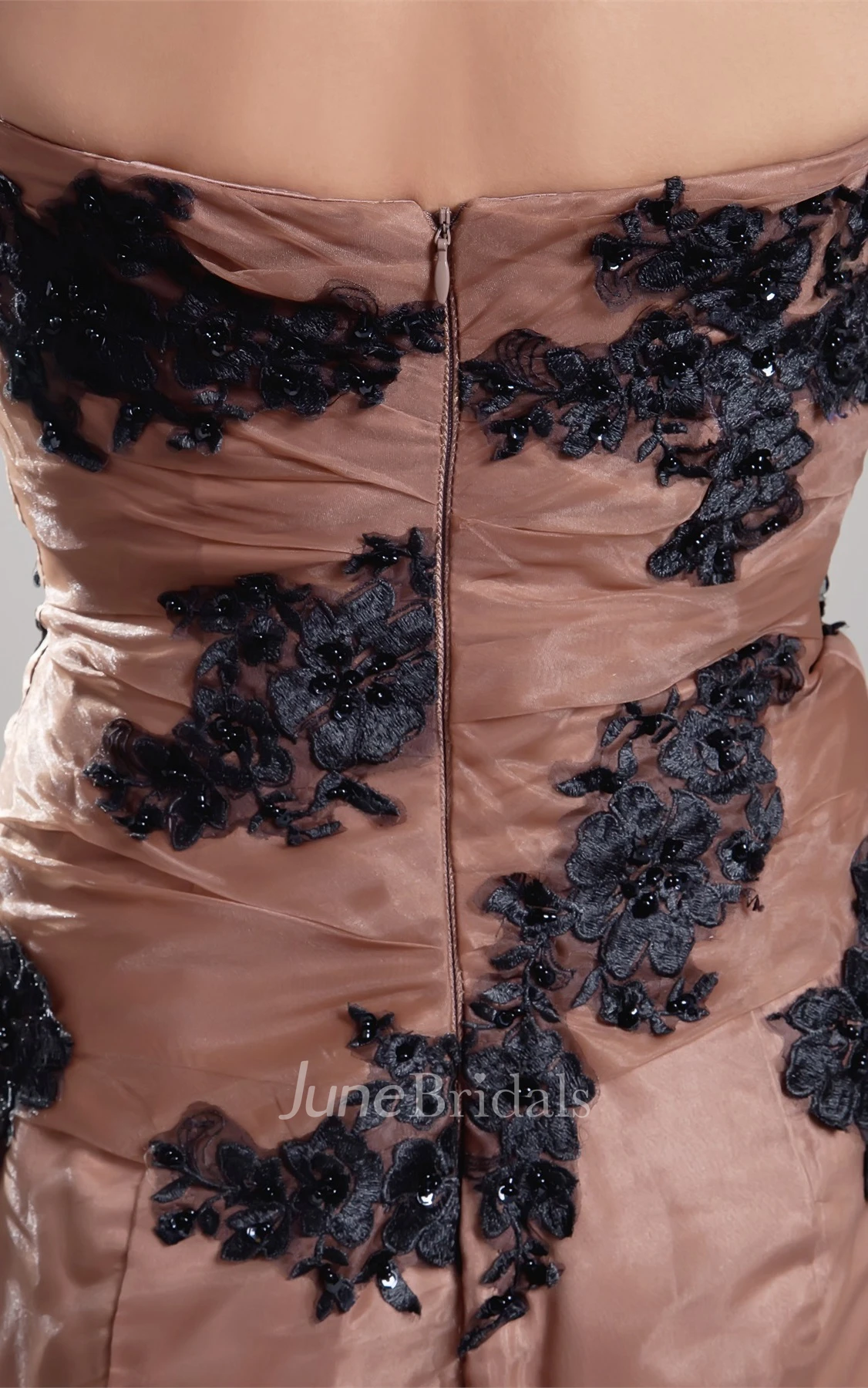 Strapless Mermaid Floor-Length Dress with Appliques