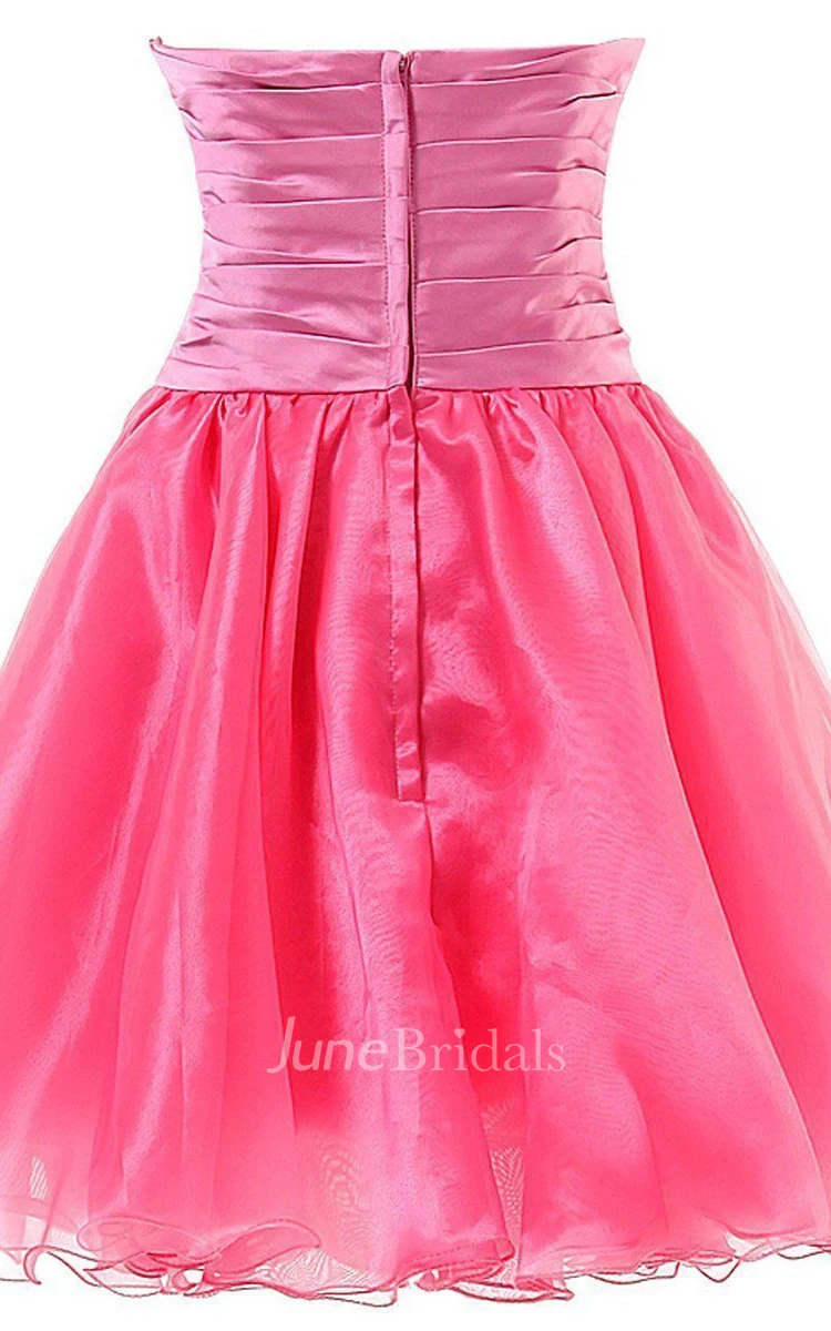 Sweetheart A-line Dress With Bow and Sequins