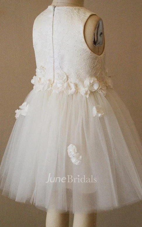 Sleeveless Pleated And Lace Tutu Dress