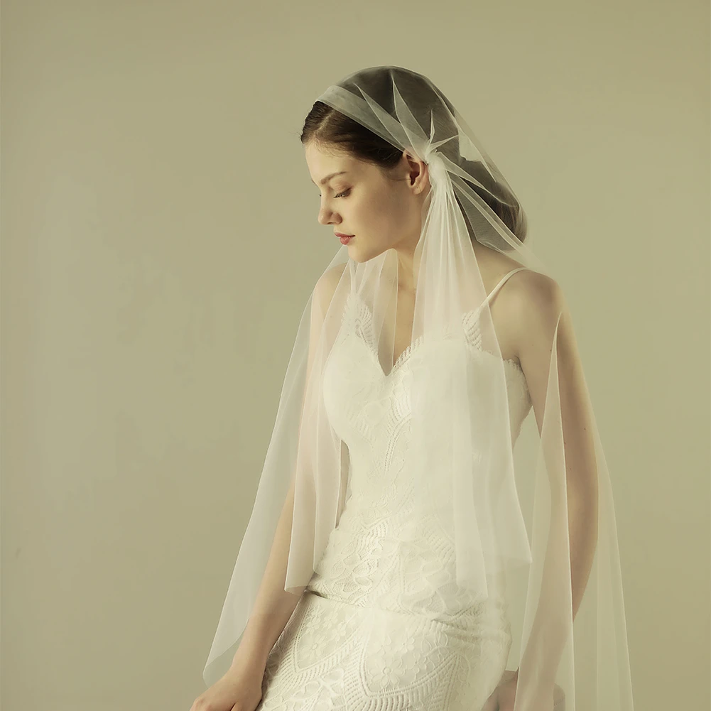 Soft Tulle Single Tier Fingertip Veil