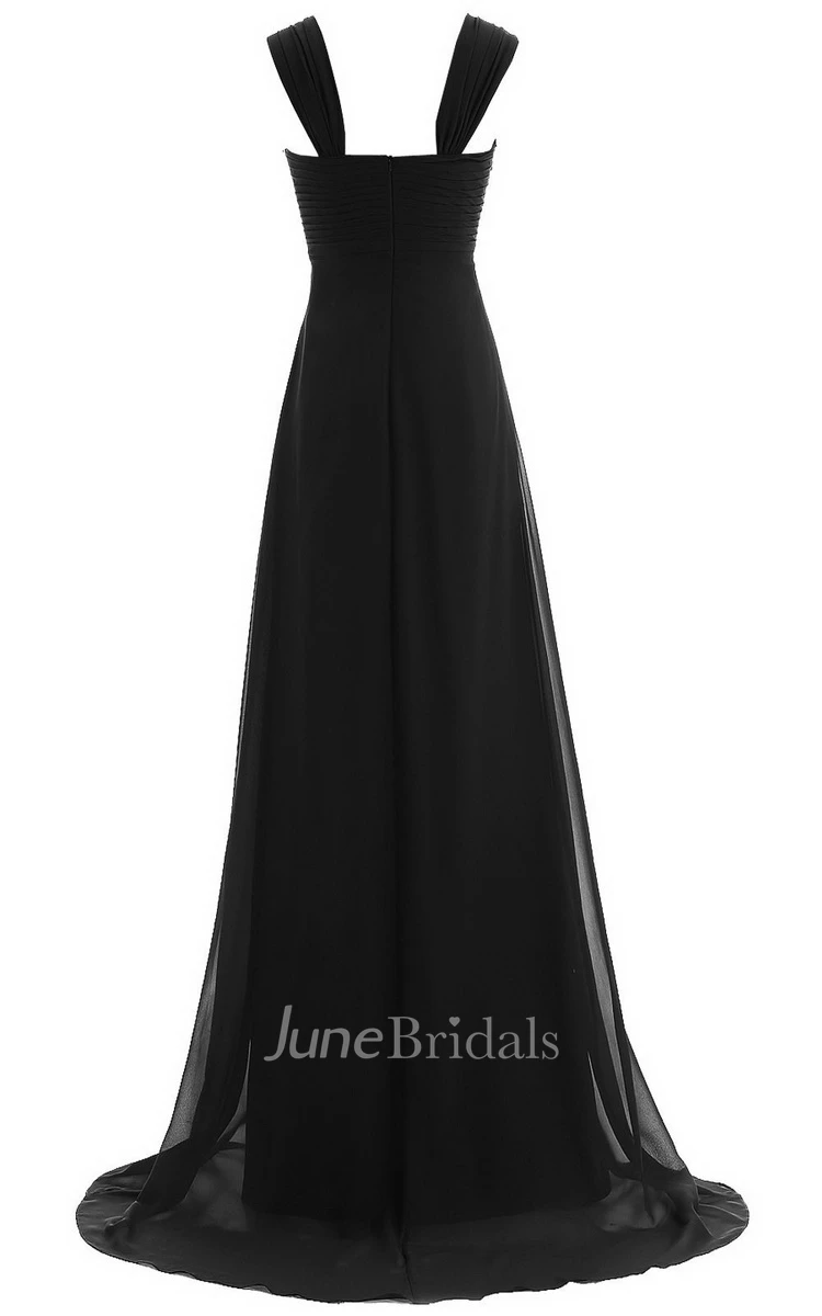 Sweetheart Beading Sweep Train With Zipper Back