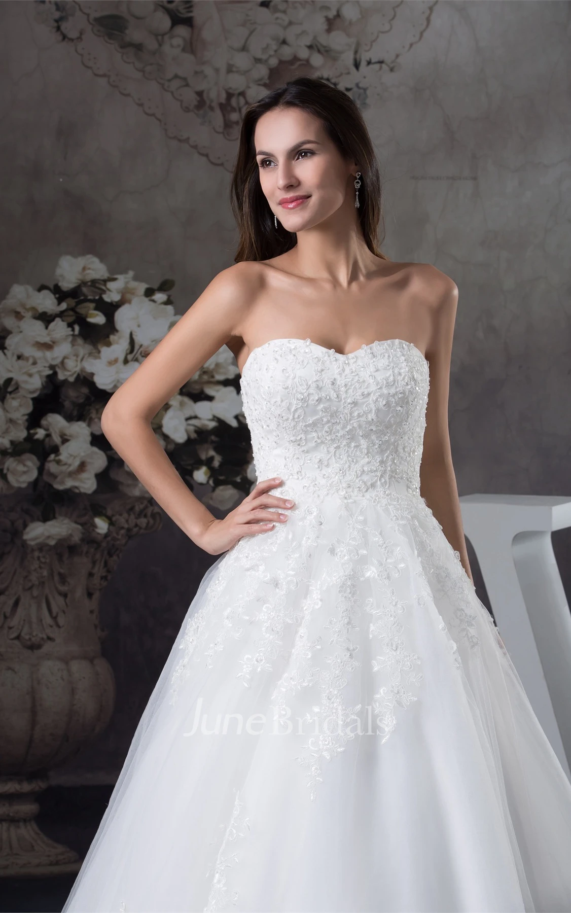 Sweetheart A-Line Ball Gown with Tulle and Appliques