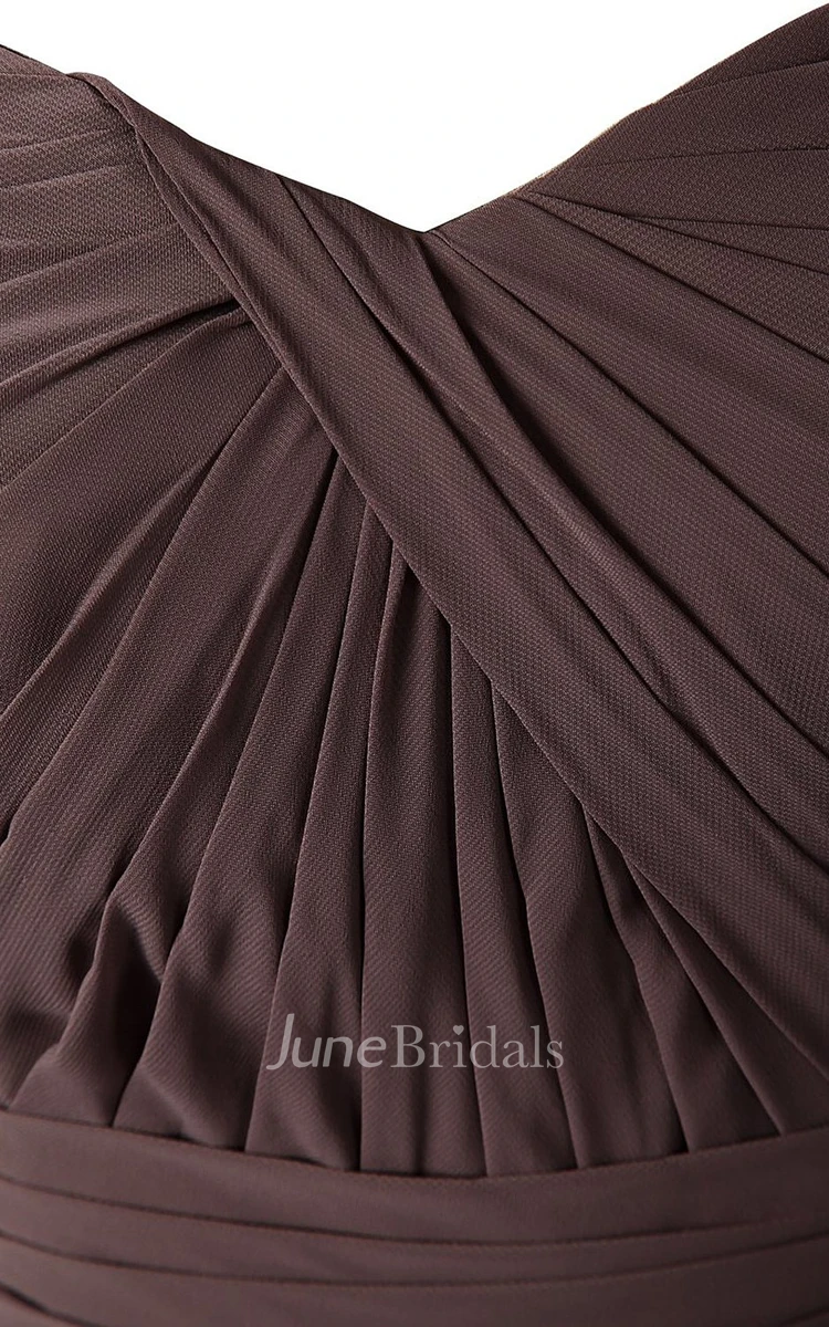 Exquisite Strapless Sweetheart Ruched A-line Gown With Drapping