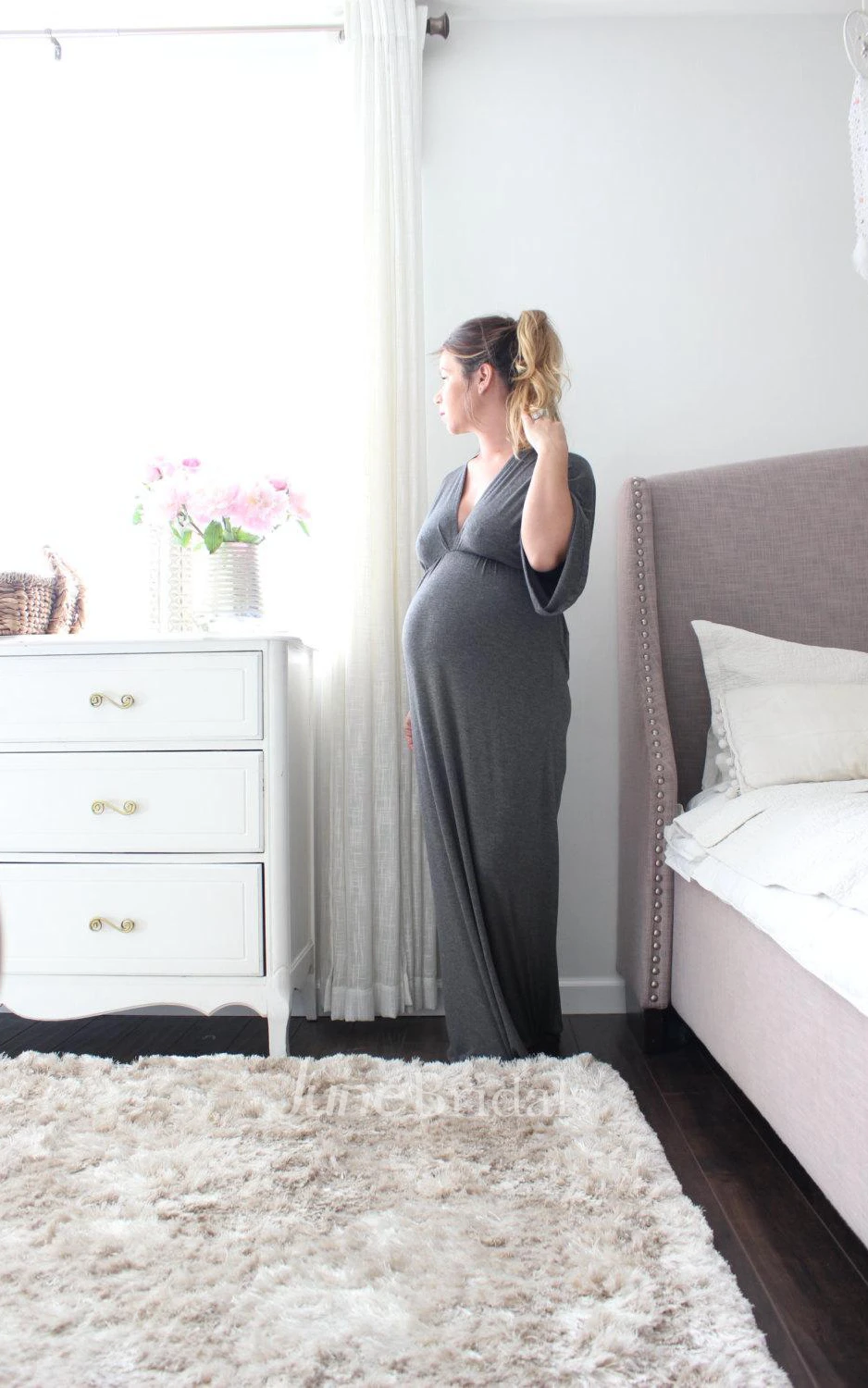 Maternity Gown Nursing Kimono Lounge Maternity Hospital Gown Dress