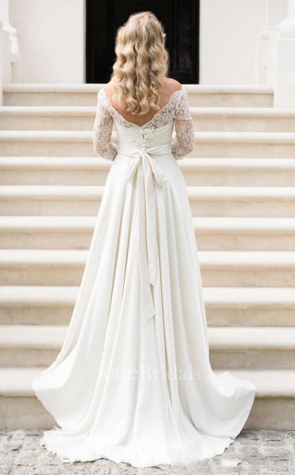 Back Zipper Wedding Dress