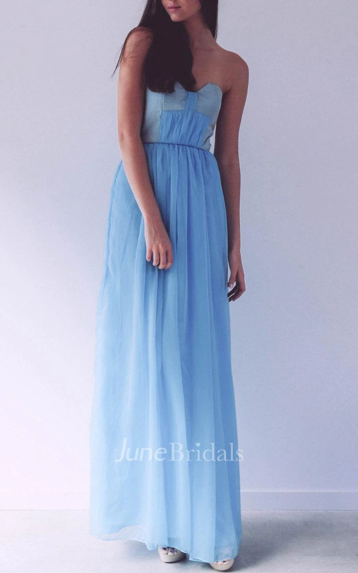 SweetHeat Blue Maxi Chiffon Dress