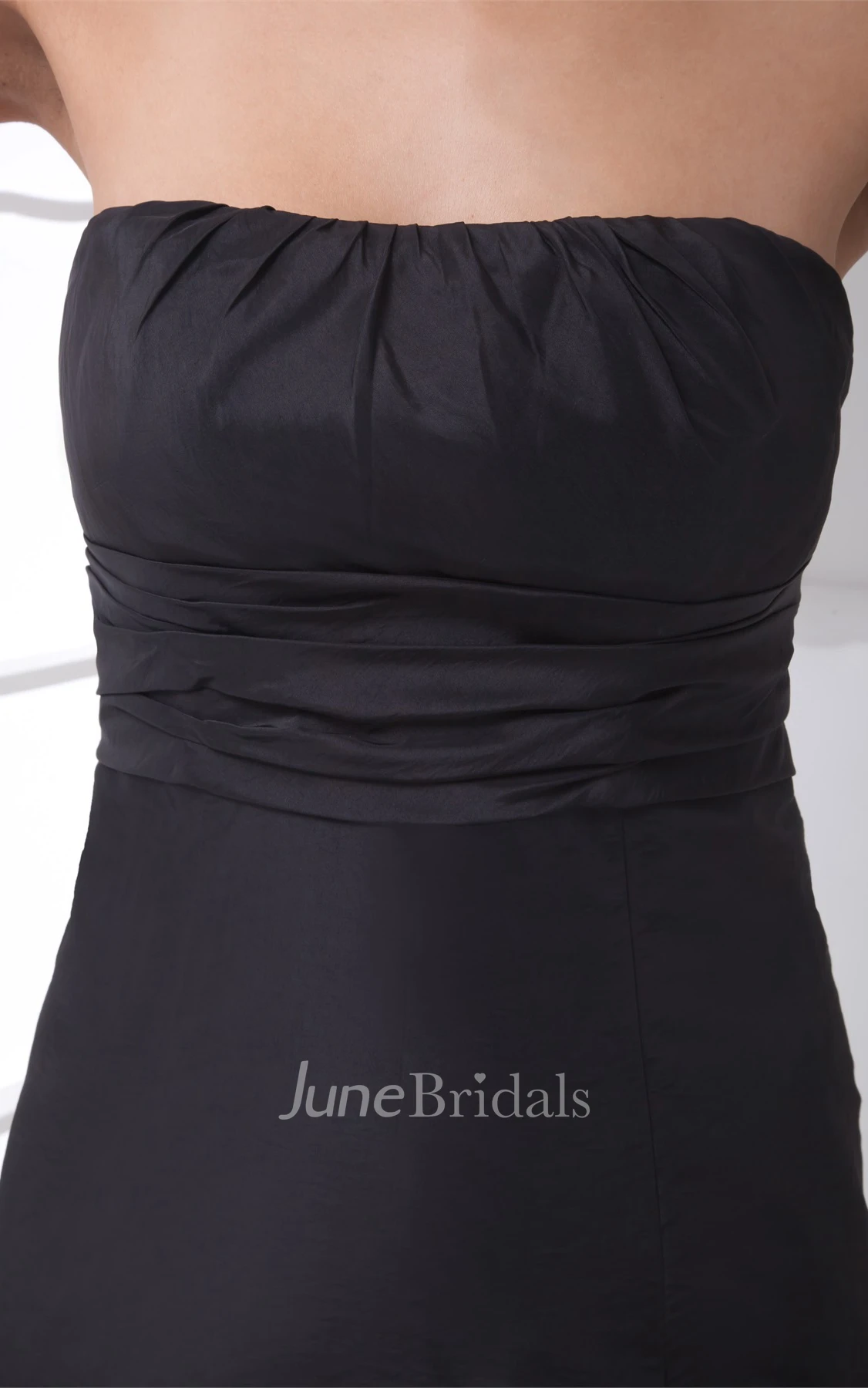 strapless ankle-length mermaid dress with back bow