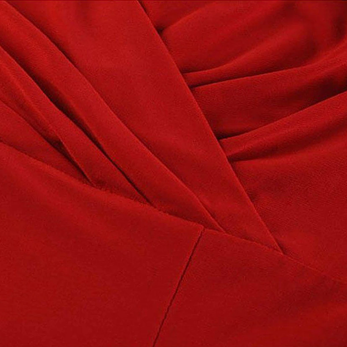 Cap-sleeved V-neck Sheath Dress With Pleats