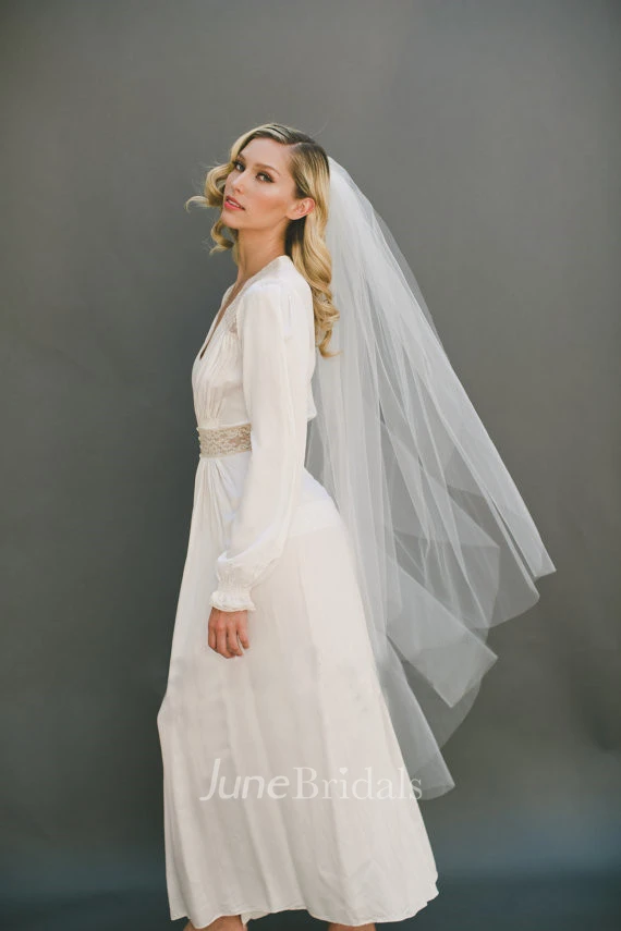 Western Style Double-layer Soft Tulle Wedding Veil