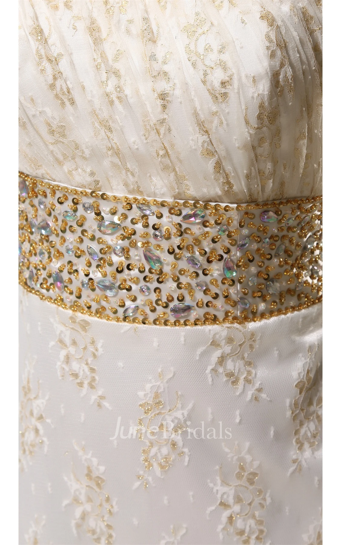 One-Strap Strapless Ruched Sheath Dress with Appliques and Jeweled Waist