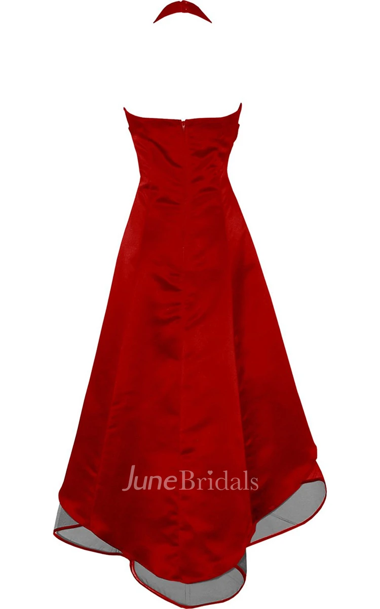 Ruched Bust Beading Dress With Tulle Skirt