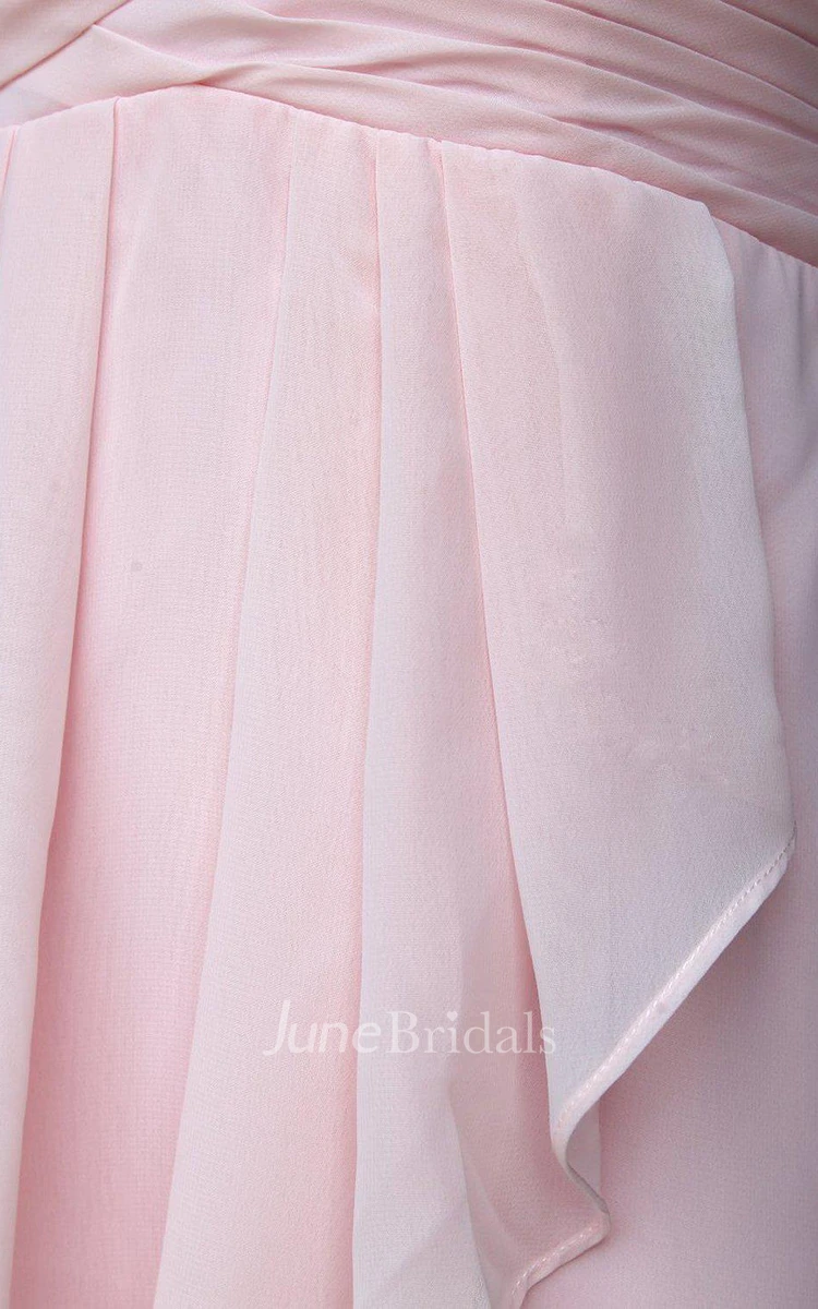 Sweetheart A-line Layered Short Dress With Pleats