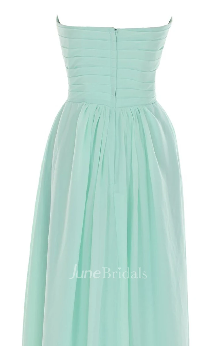 Sweetheart Criss-cross A-line Gown With Zipper Back