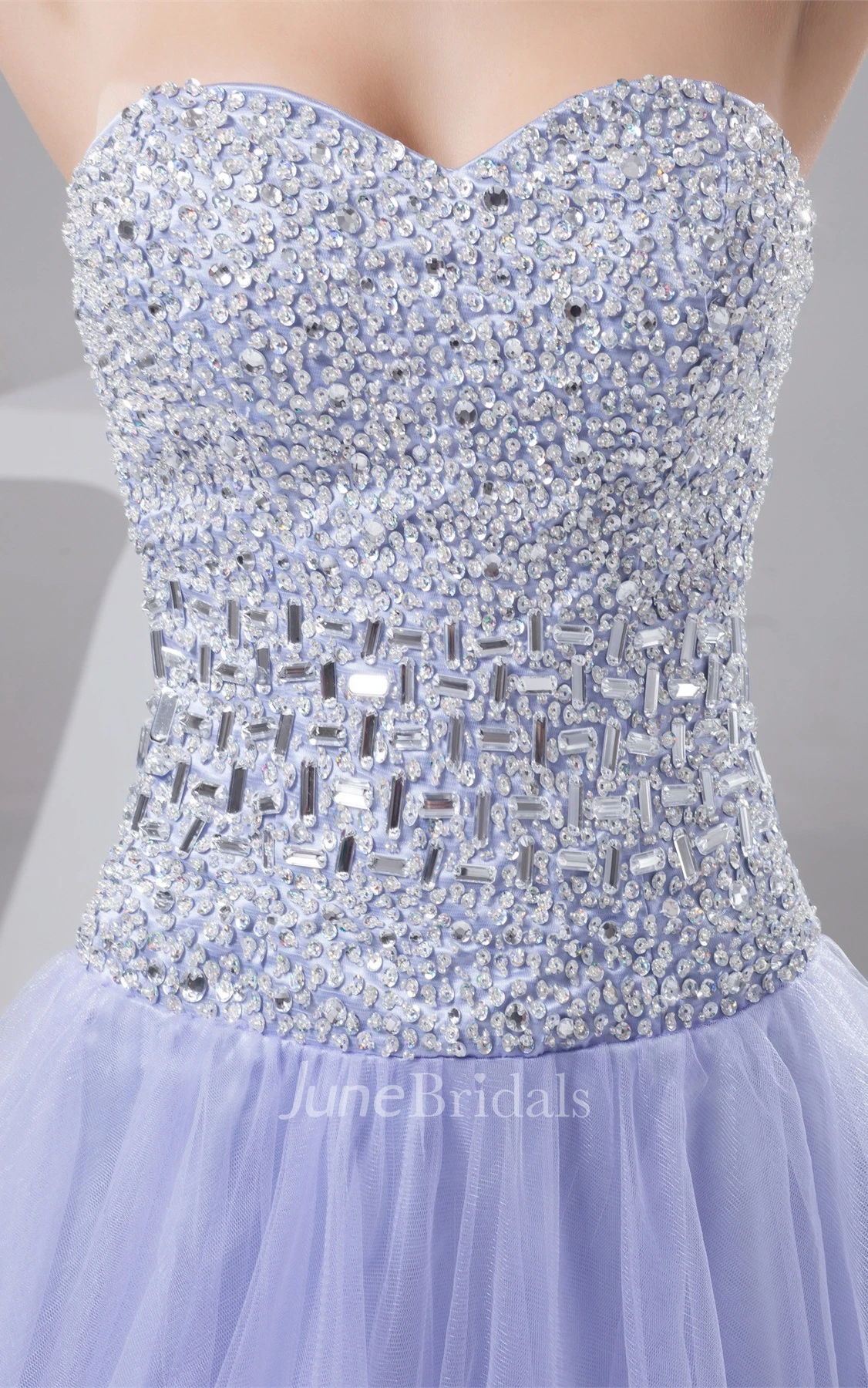 Sweetheart Jeweled A-Line Mini Dress with Pleats