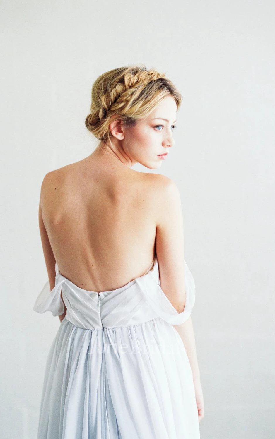 Sexy and Romantic Sweetheart Long A-Line Chiffon Wedding Dress