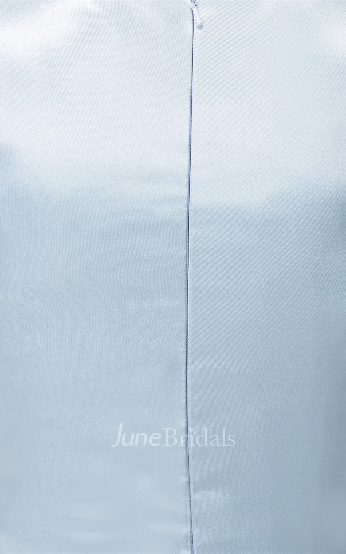 Mute-Color Satin A-Line Gown with Zipper Back