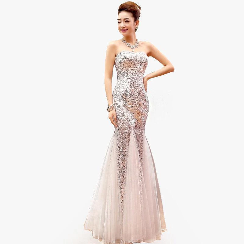 Glamorous Sequins Mermaid Sweetheart Evening Dress Zipper Sleeveless