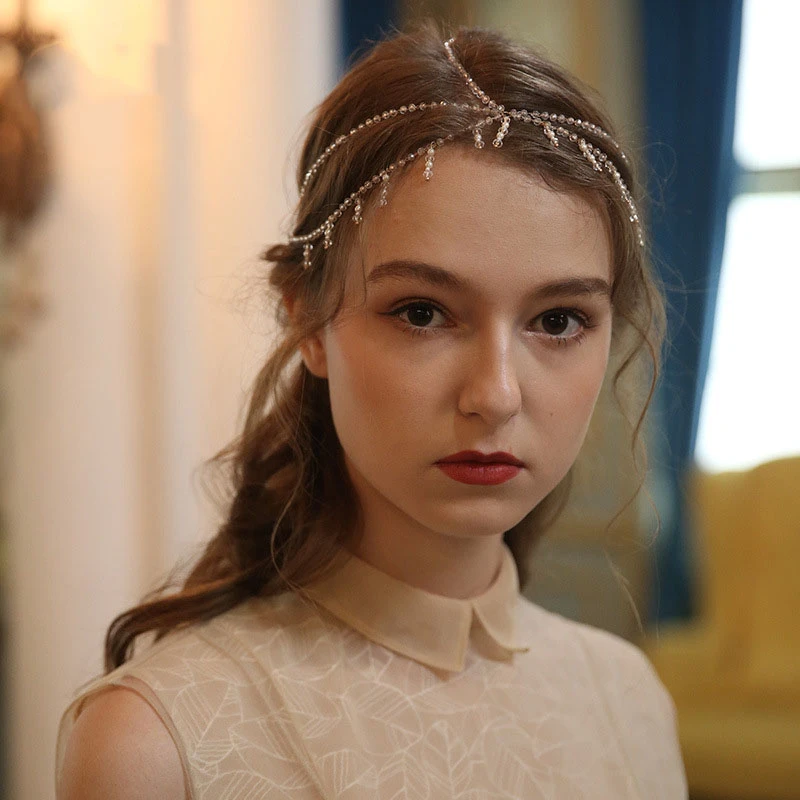 Classical Handmade Vintage Crystal Beaded Headband