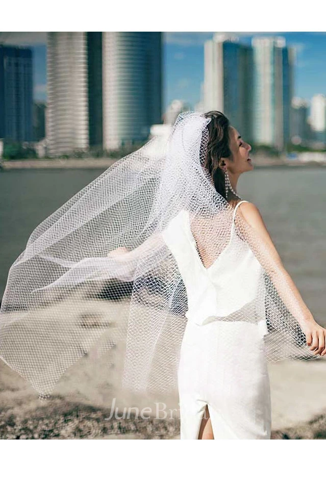 Fairy Mesh Fingertip Length Wedding Veil