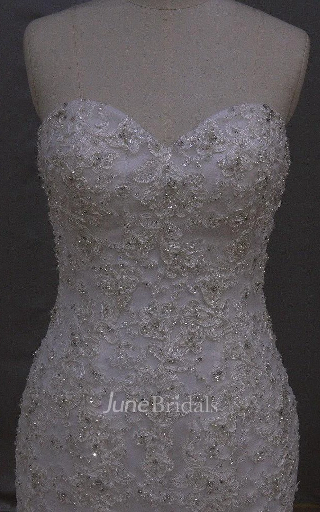 Sweetheart Heavy Beaded Mermaid Wedding Dress With Lace-Up Back