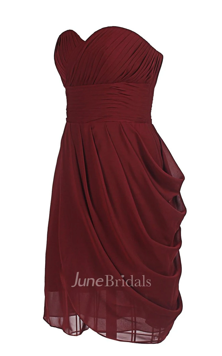 Sweetheart Wedding Dress With Drapping and Pleat