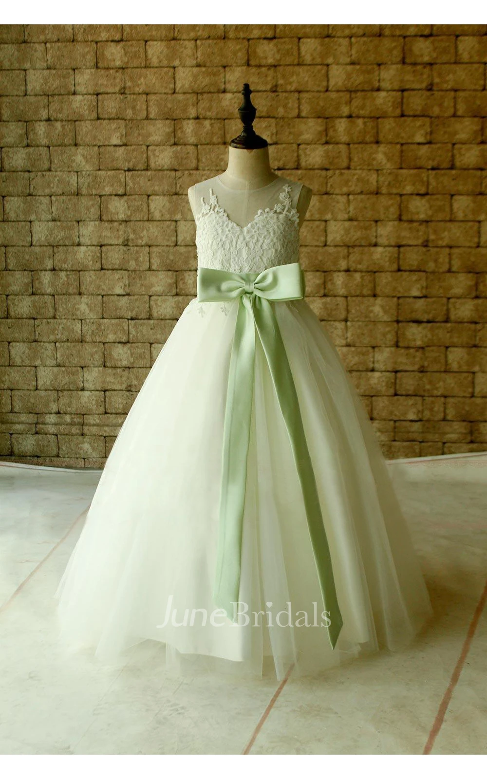 Pastel green hotsell flower girl dress