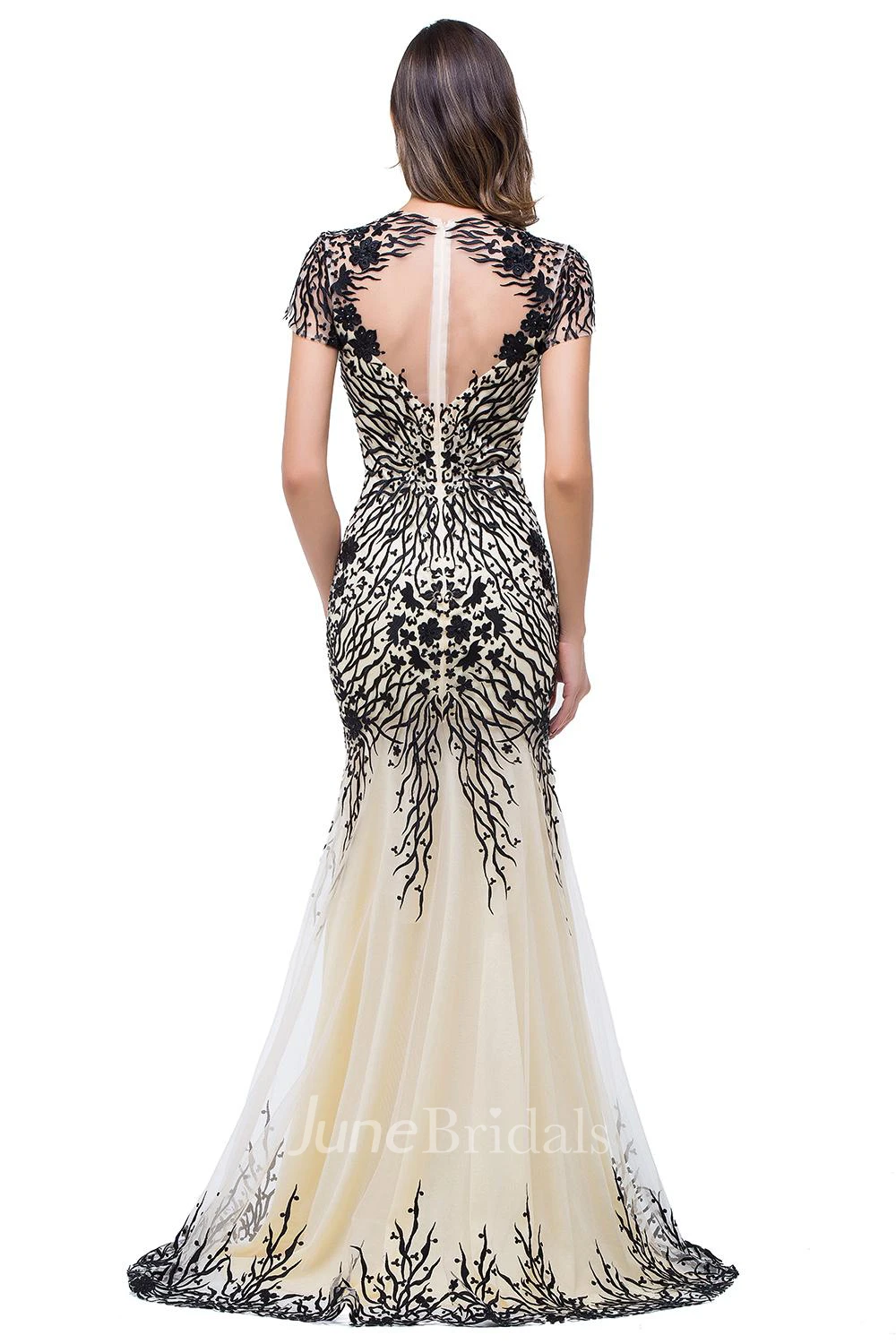 Sparkly Cap Sleeve Mother of the Bride Dress Appliques Mermaid Evening Gown