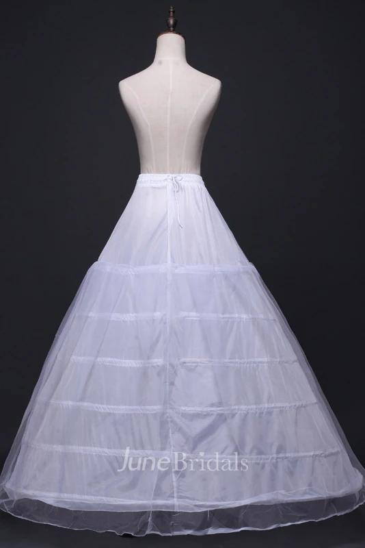 New Skirt Petticoat with Elastic Waist 6 Steel Ring Plus Mesh Wedding Skirt