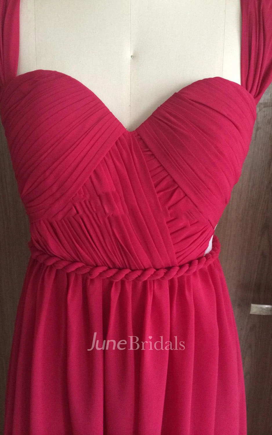 Floor-length Ruched A-line Chiffon Dress With Open Back