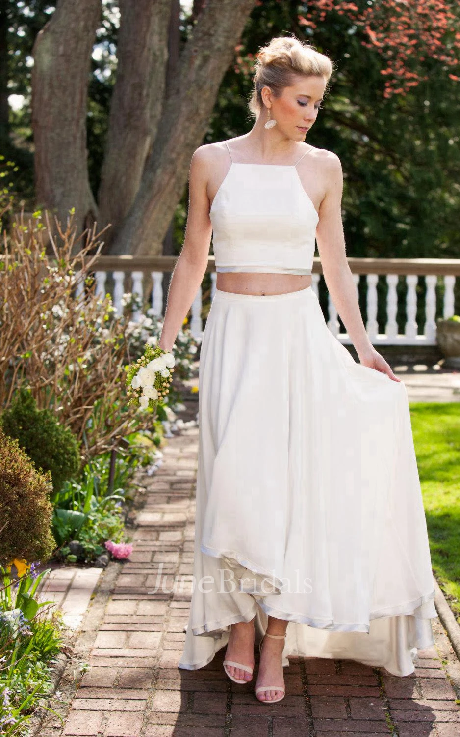 Second Empire Waist Chiffon Wedding Dress