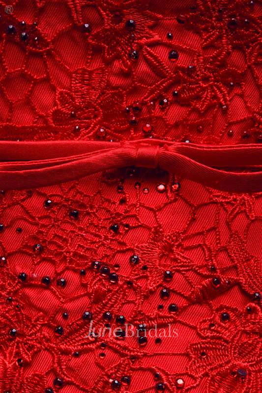 Strapless Scoop Neck Pleated Mermaid Satin Gown With Appliques