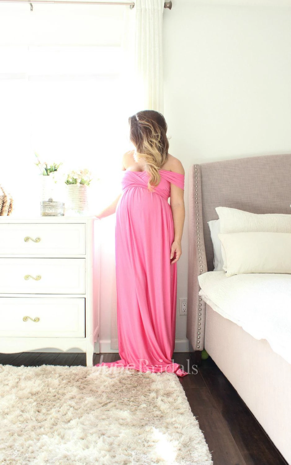 Maternity Gown Long Infinity Maternity The Wrap Babydoll Dress