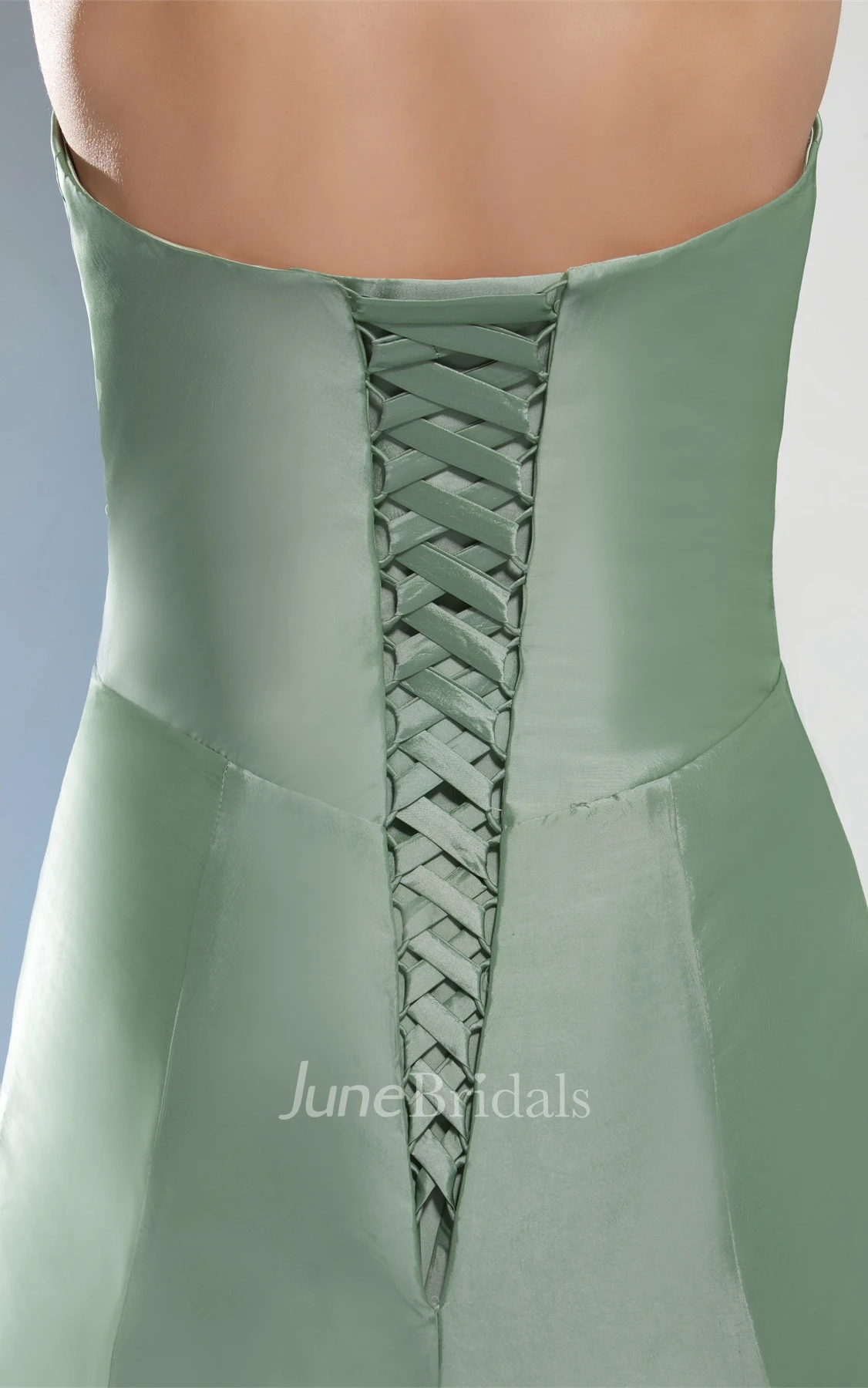 Sweetheart Satin A-Line Gown with Appliques and Flower